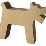cardboard cat scratching post shaped like dog, 12 days of shopping cats pragmaticmom.com