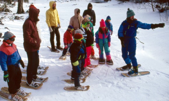 Jerry Shereda keeping kids active in winter snowshoeing pragmatic mom
