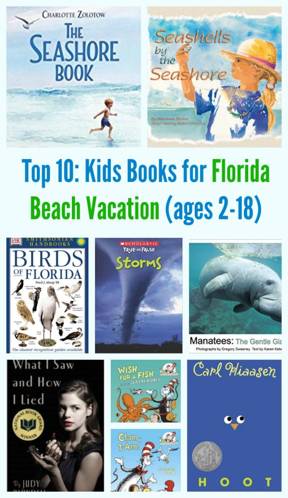Top 10: Kids Books for Florida Beach Vacation (ages 2-18)
