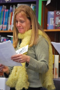 Suzy Kline author visit, yellow scarf Horrible Harry, seeds of story idea