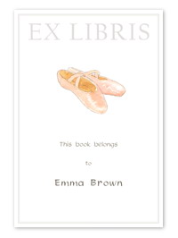 balletshoes Felix Doolittle, book plates for kids, custom book plates, book labels for kids