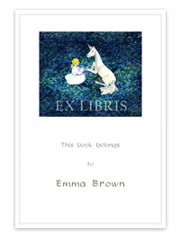 enchantedtale Felix Doolittle, book plates for kids, custom book plates, book labels for kids