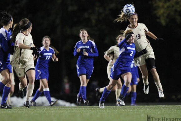 Boston College women's soccer versus Hofstra,