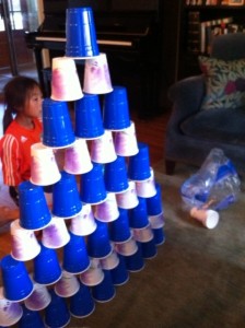 mad cup stacking skills, cup stacking as indoor kid activity, keeping kids active inside,  indoor fun for kids