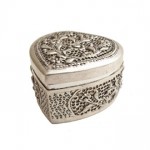 heart shaped silver jewelry box from Thailand,