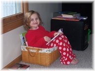 basket reading nook for kids