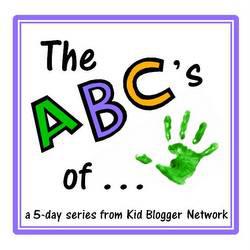 KBN ABCs button, kid blogger network, ABCs series