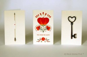Felix Doolittle, mini cards, Valentine's cards, mini heart tin note cards, Newton