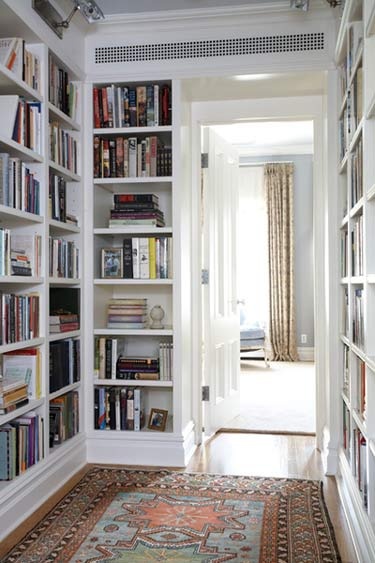 hallway home library