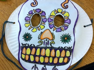 Day of the Dead mask craft for kids, 