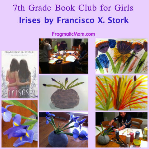Irises book club for girl, YA book club for girls, 7th grade book club for girls, painting book club for girls, art book club for middle school