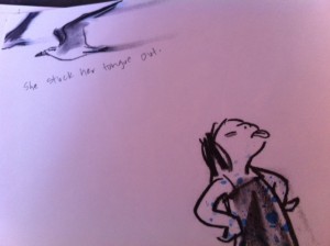 Wave, Suzy Lee, writing story for wordless picture book