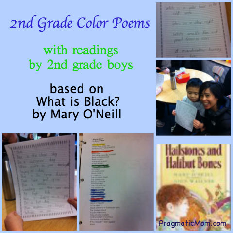 color poems, 2nd grade poetry, 2nd grade color poems, mary o'neill 