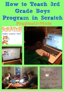 how to teach 3rd grade boys to program in Scratch