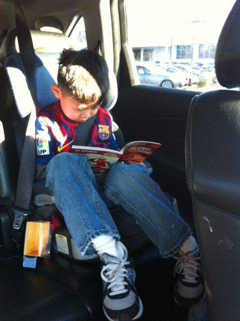 caught in the act of reading