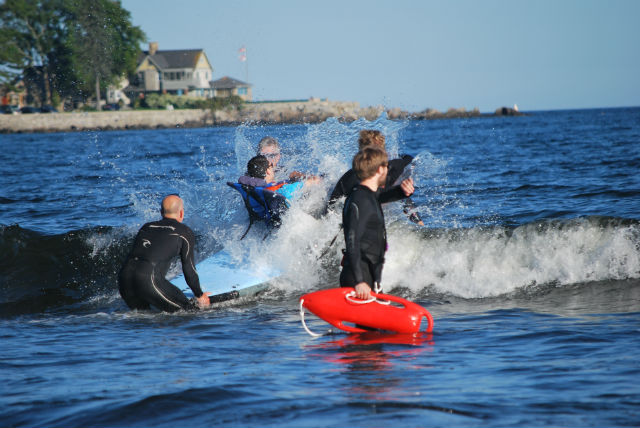 special needs surfing event for kids in maine