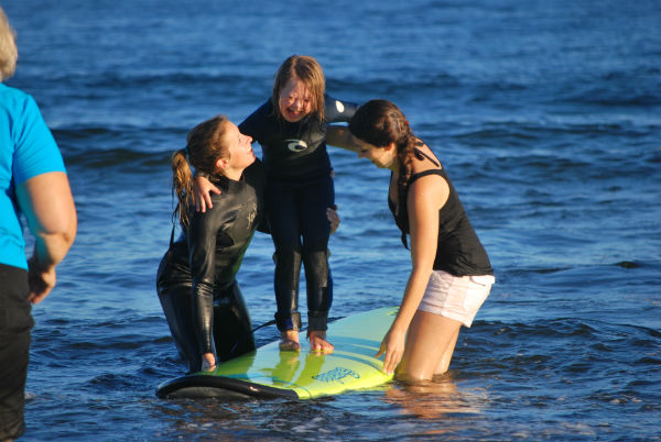 special needs kids surfing event in maine