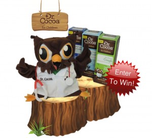 win an adorable Dr. Cocoa puppet