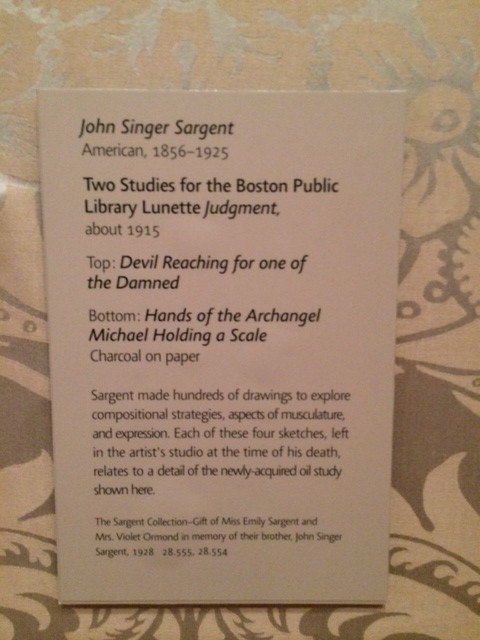 John Singer Sargent drawing hands and feet Museum of Fine Art Boston