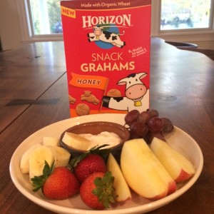 Horizon Oraganic Snack Grahams healthy school party fruit and dip snack