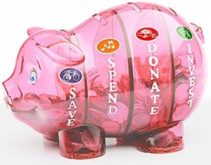 Save Spend Donate piggy bank