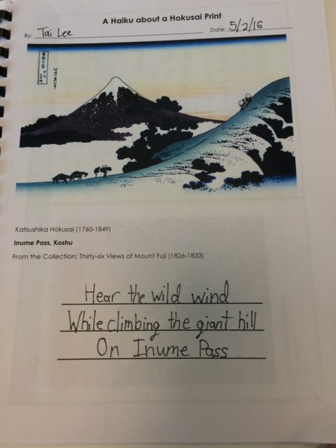 Getting Kids to Write Haiku using Japanese Art