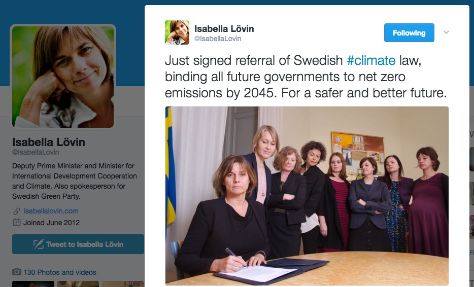 power of women swedish climate law
