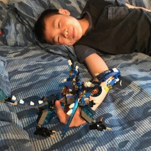 my son and legos