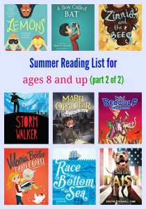 Summer Reading List for ages 8 and up (part 2 of 2)