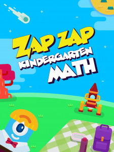 Zap Zap Kindergarten Math app for learning numeracy and number recognition