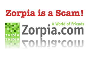 Zorpia, Zorpia is a scam, pfishing scam Zorpia