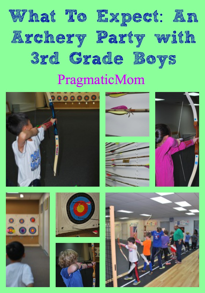 archery birthday party with 3rd grade boys