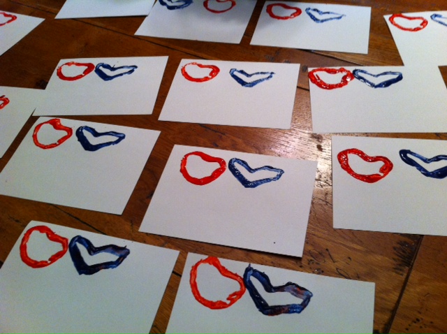 making Valentine's Day cards with kids