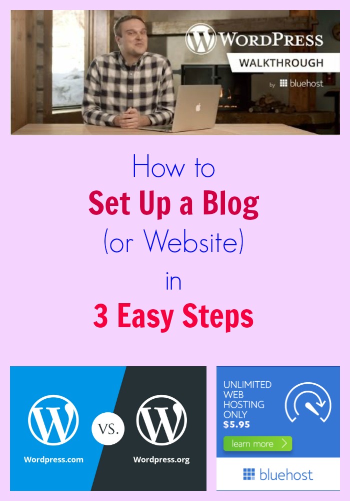 how to set up a blog or website