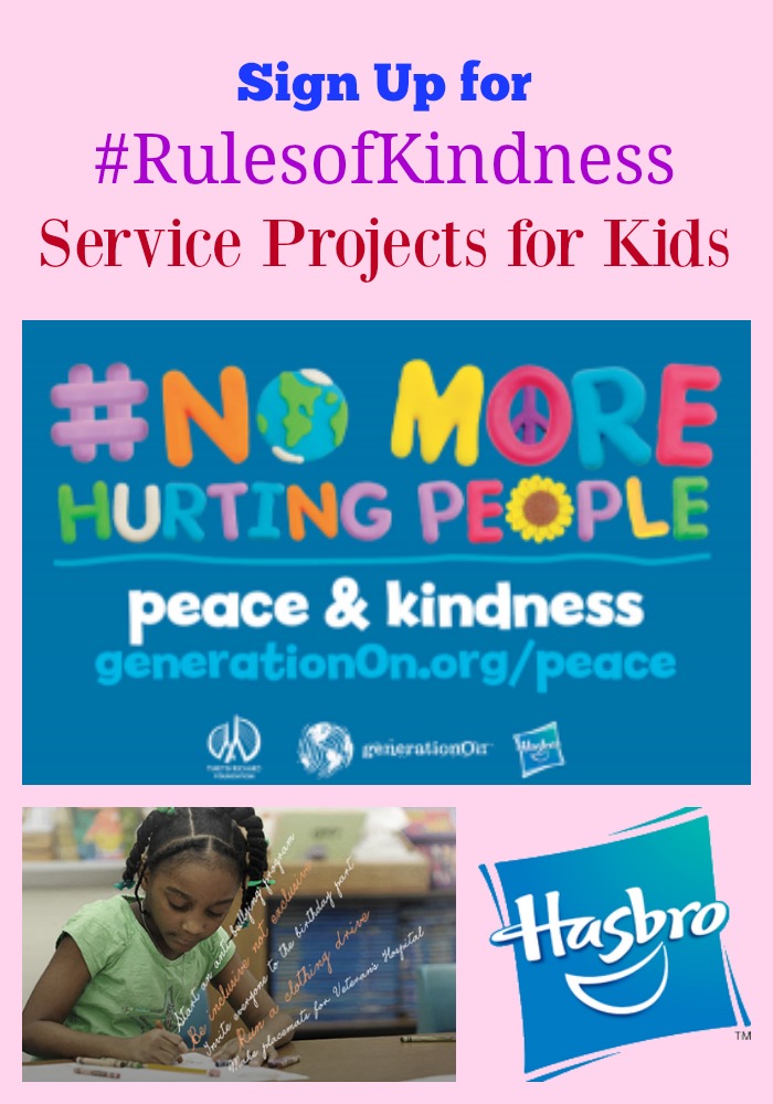 Sign Up for #RulesofKindness Service Projects for Kids