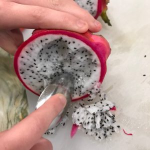 My 13 year old son's exotic fruit challenge: Dragonfruit