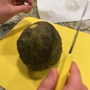 My son's exotic fruit challenge: Cherimoya