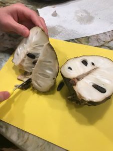 My son's exotic fruit challenge: Cherimoya