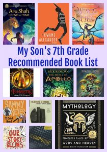 My Son's 7th Grade Recommended Reading List