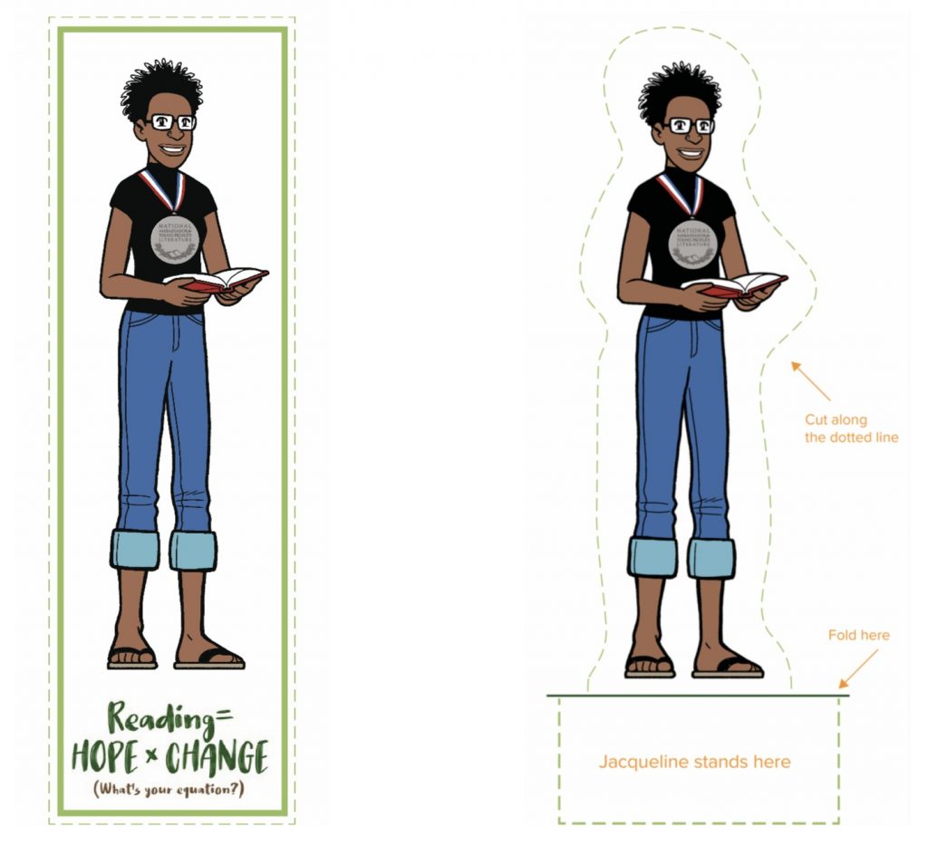 Jacqueline Woodson character to use as a bookmark