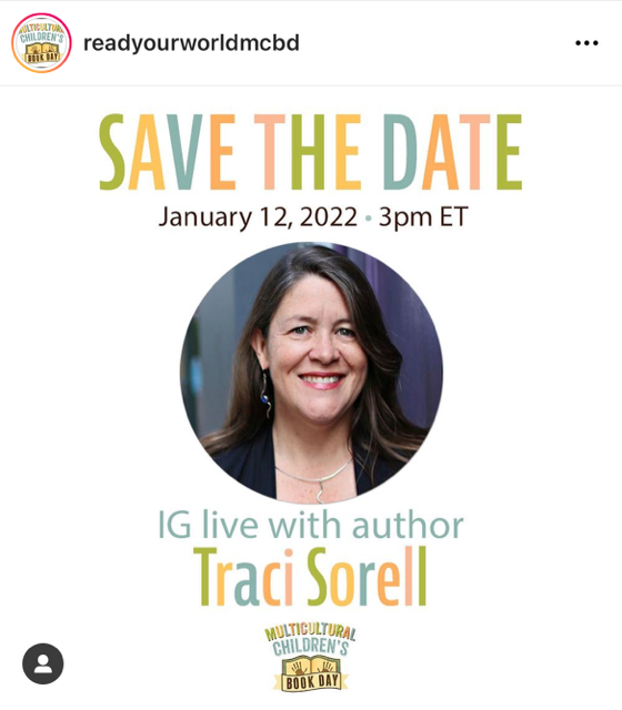 Traci Sorell Multicultural Children's Book Day Ig Live Series!