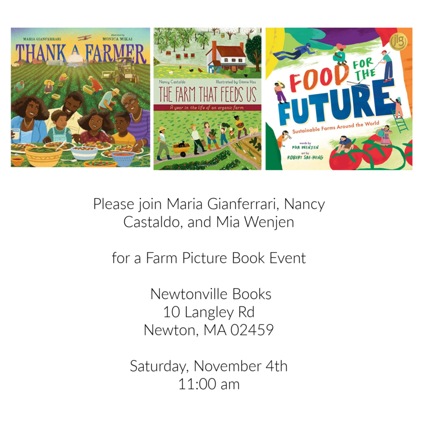 Join Us for a 3 Farm Picture Book Event at Newtonville Books!