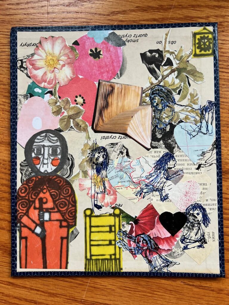 Mia Wenjen collage art class with Jenny Brown 2023