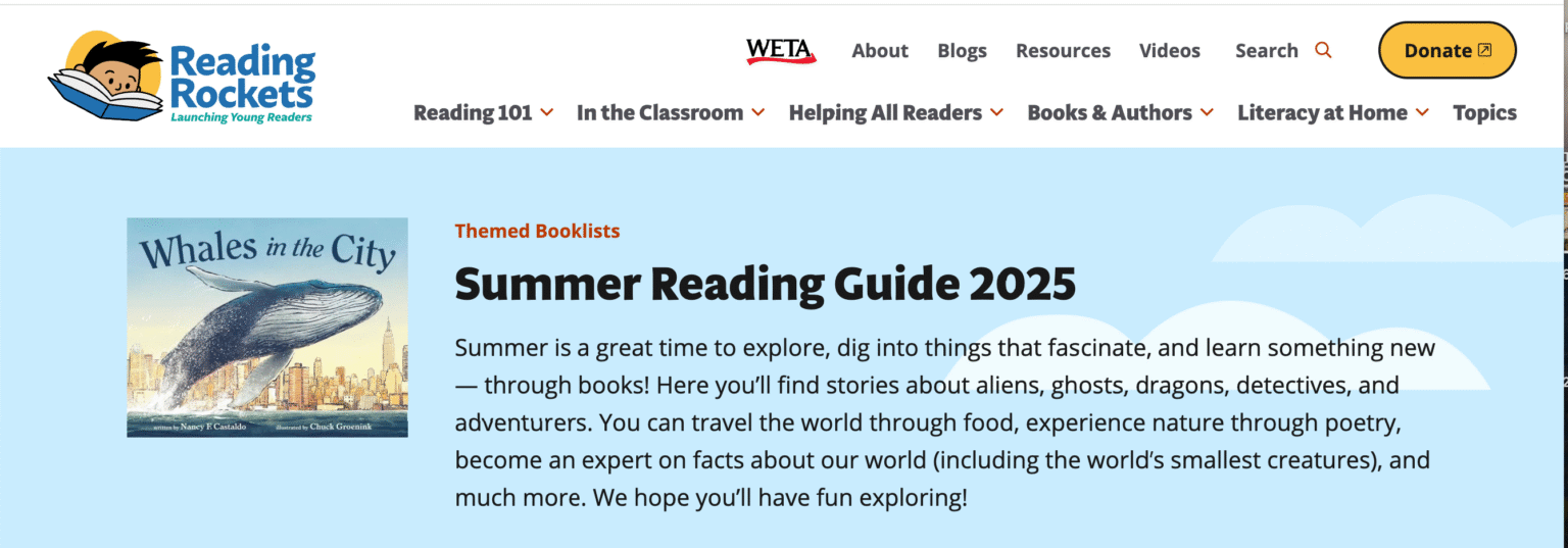 The Traveling Taco on Reading Rockets' Summer Reading Guide 2025 ...