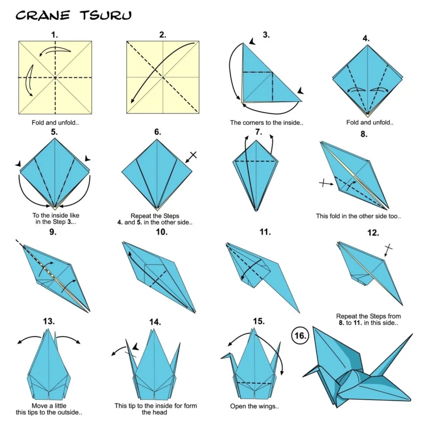 how to fold an origami crane