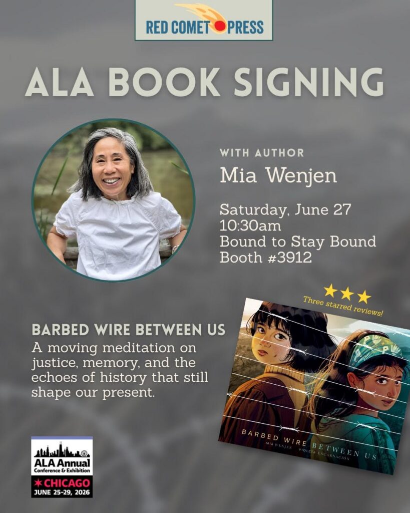 Mia Wenjen Book Signing ALA Chicago Barbed Wire Between Us