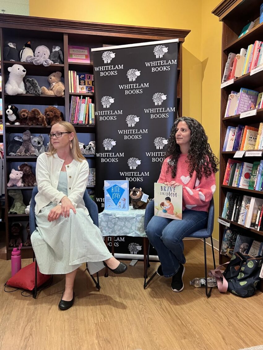 Storytime celebrating moms and mental health with Lisa Varchol Perron and Monica Acker.