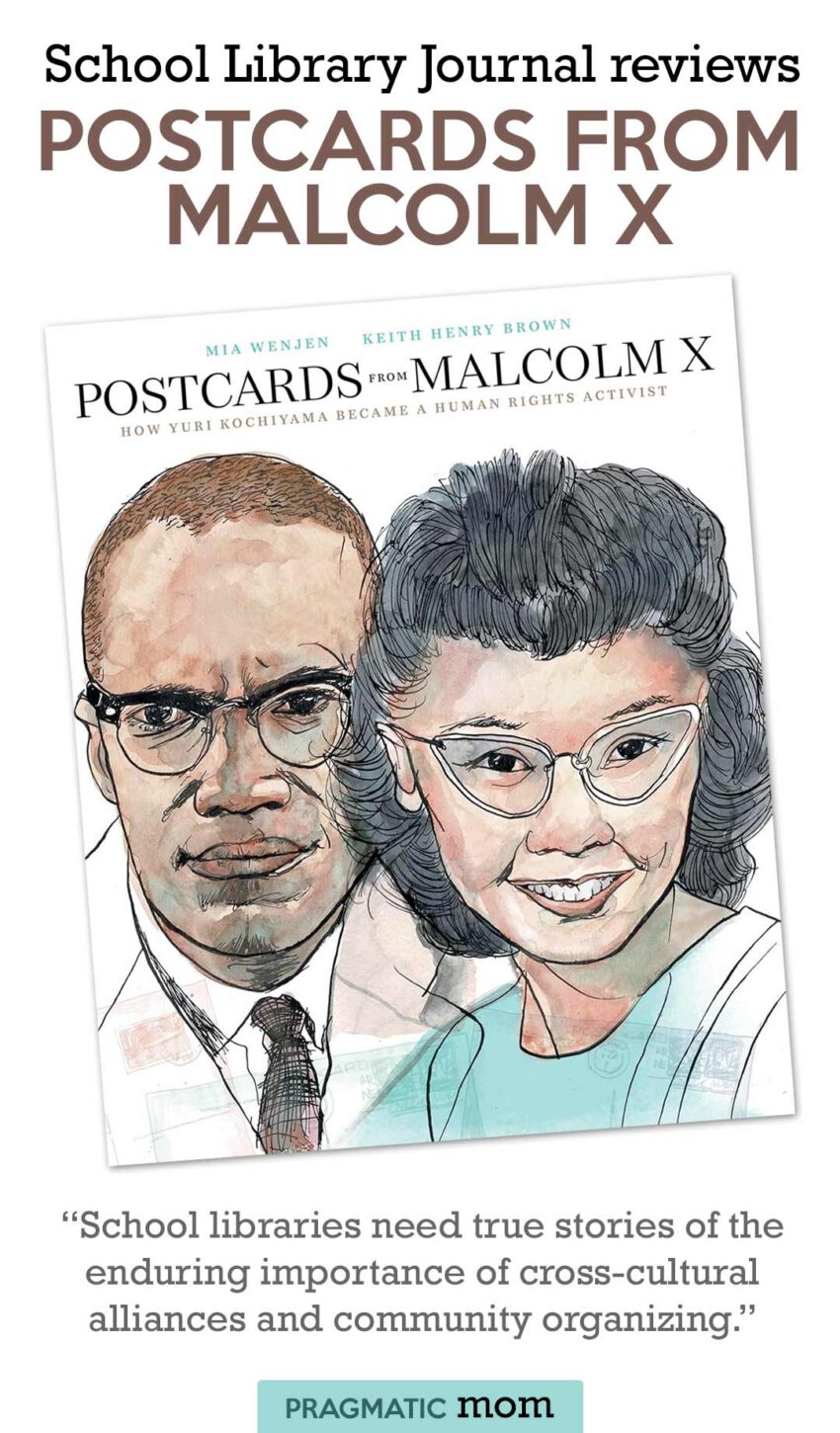 School Library Journal reviews POSTCARDS FROM MALCOLM X