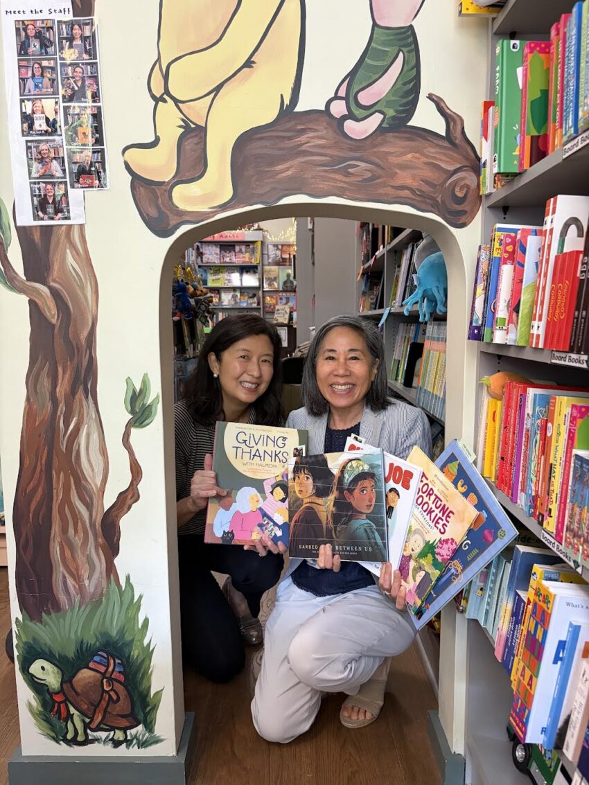 Kathleen Choi and Mia Wenjen Storytime and Craft at Turtle Books in Brookline Village