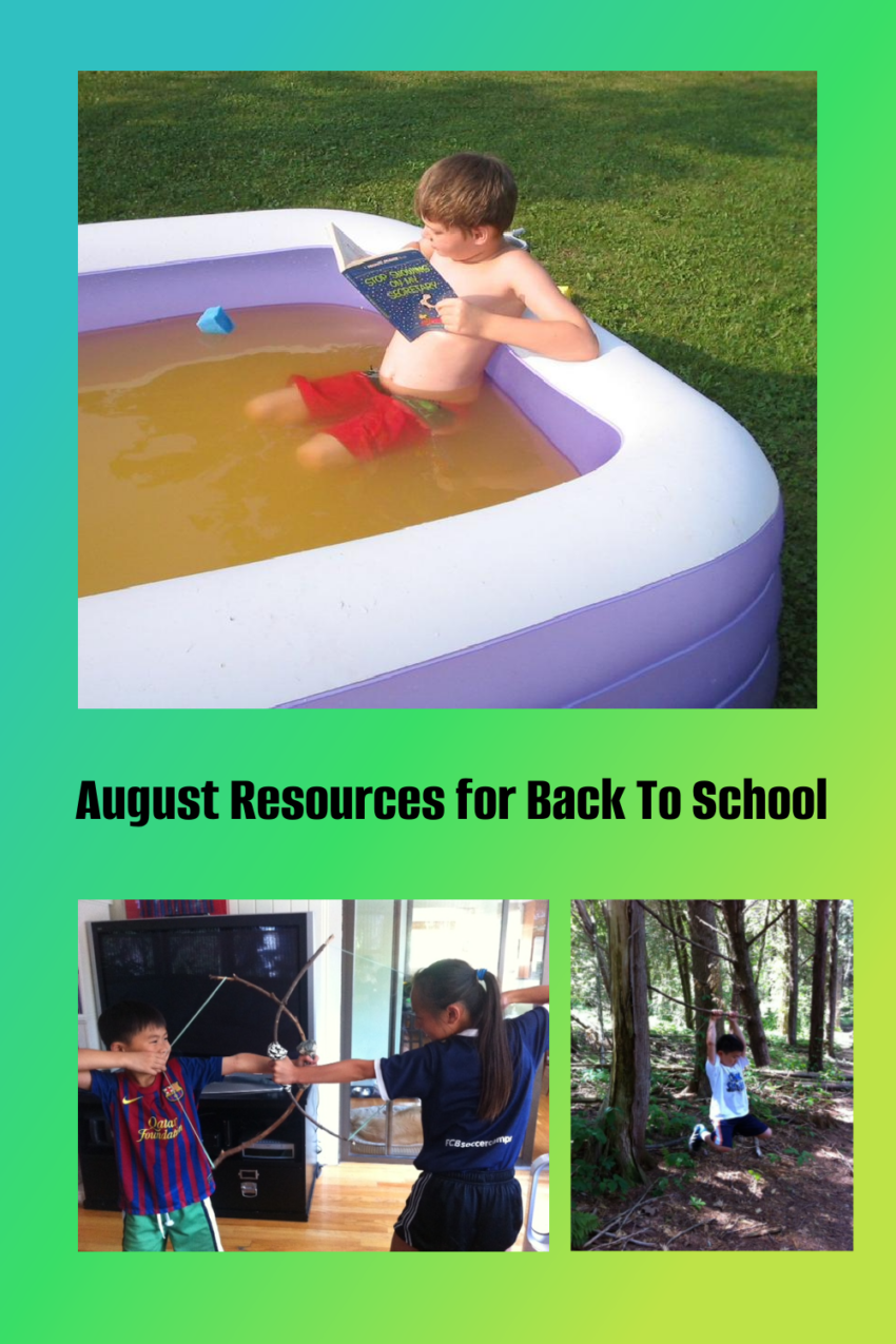 August Resources for Back To School